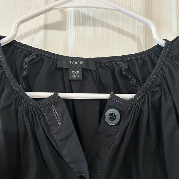 J-Crew Tie Sleeve Button-Front Dress in Cotton Poplin - Picture 3 of 5